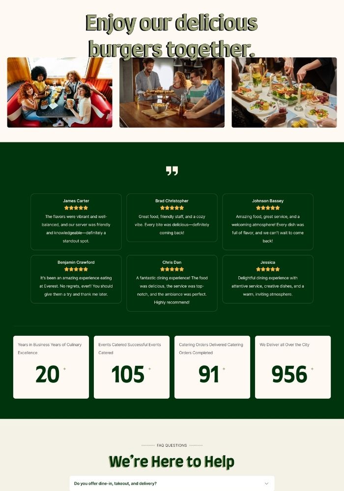 Burbites – Restuarant Website