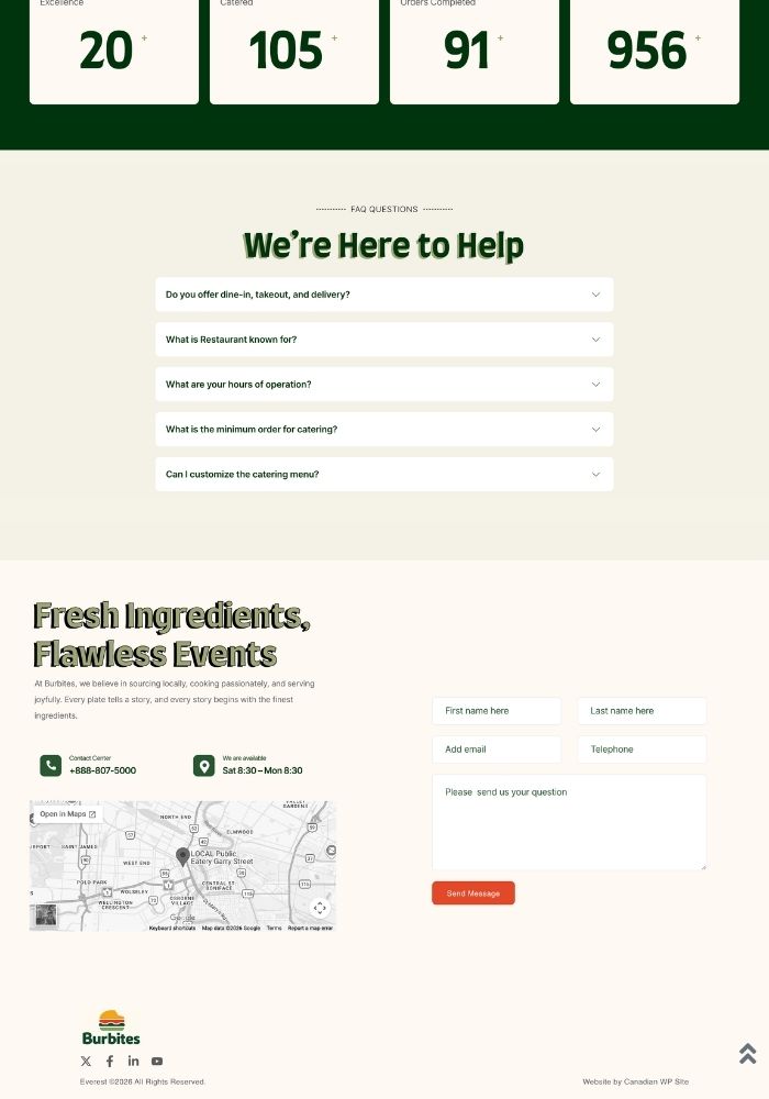 Burbites – Restuarant Website