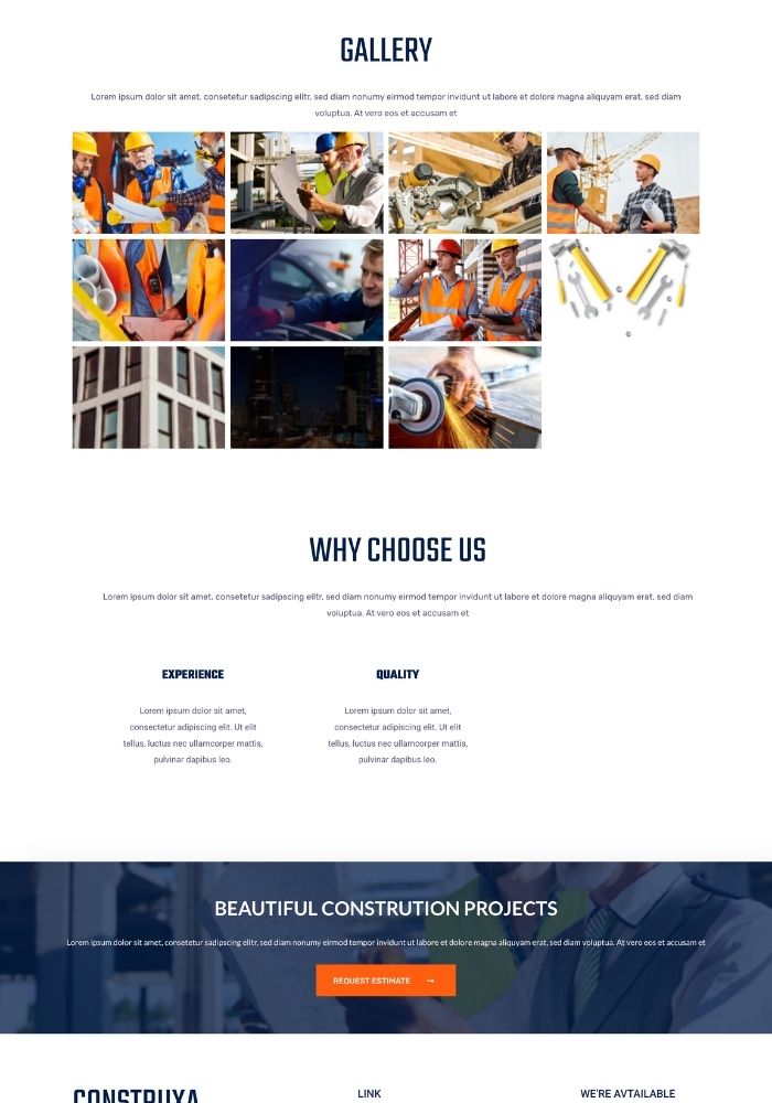 Construxa – Construction Website