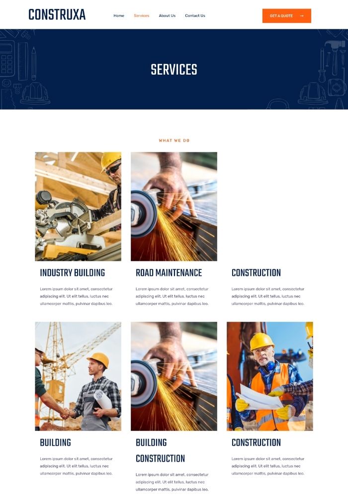 Construxa – Construction Website
