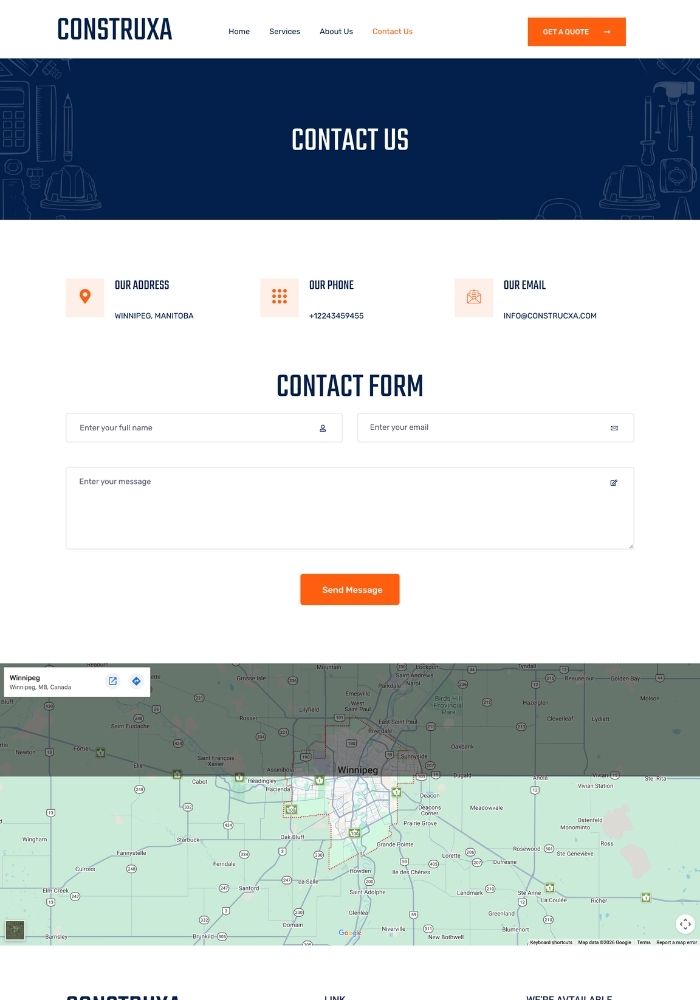 Construxa – Construction Website