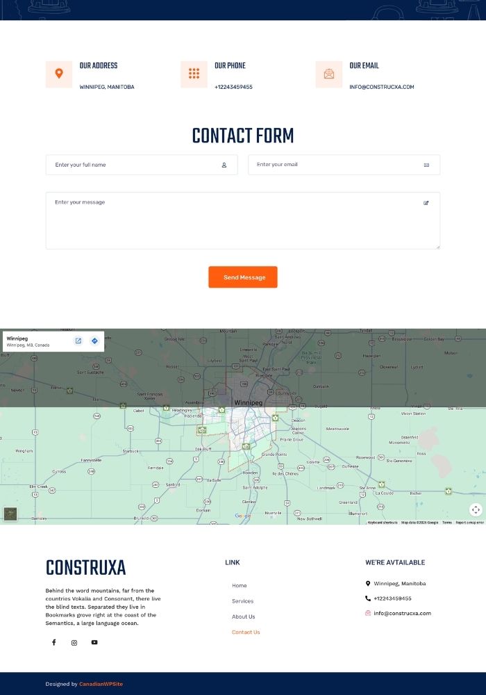 Construxa – Construction Website