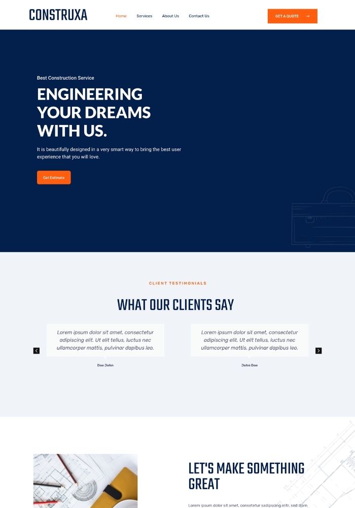Construxa - Construction Website