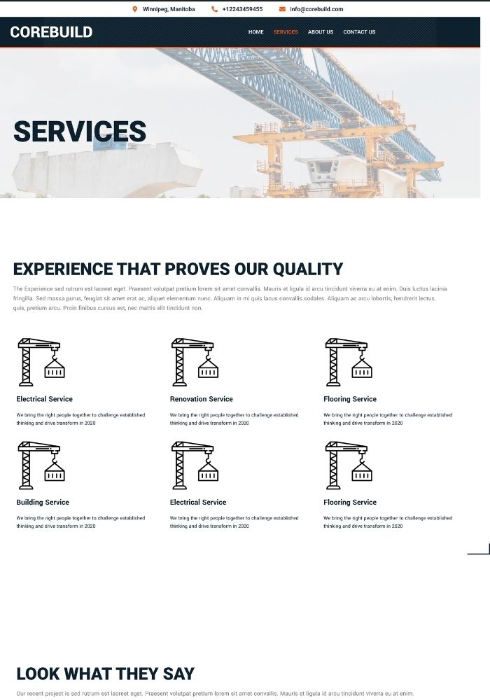 Corebuild – Construction Website