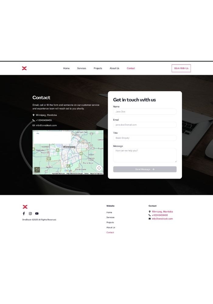 Oneblock – Construction Website