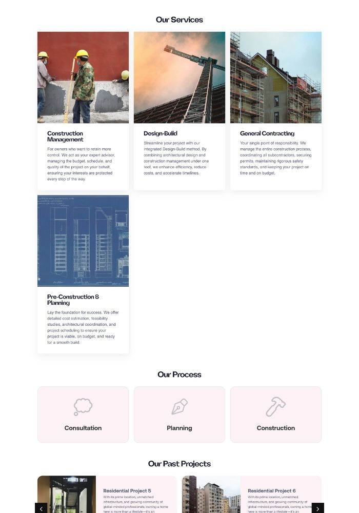 Oneblock – Construction Website