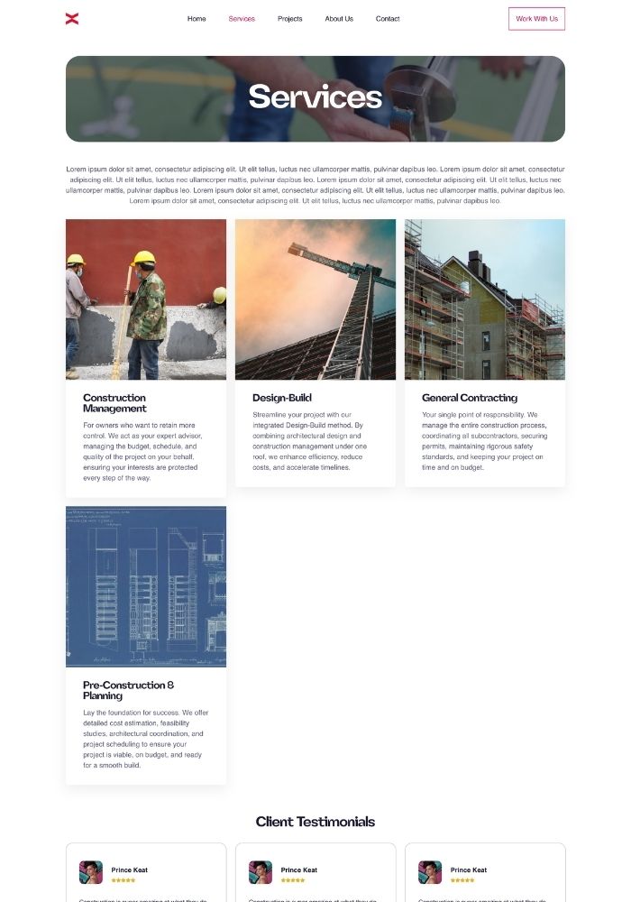 Oneblock – Construction Website