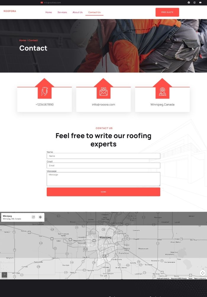 Roofora – Roofing Website