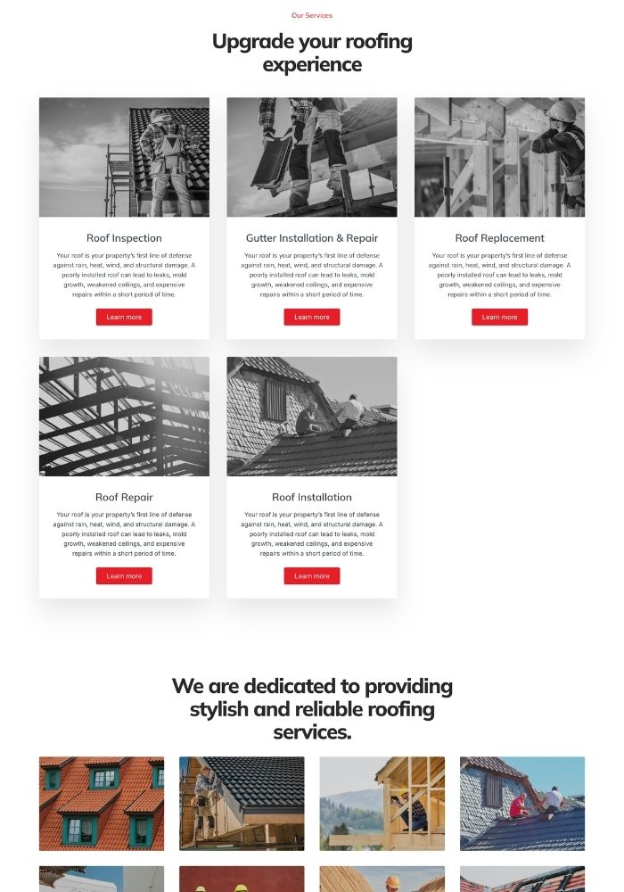 Top Roof – Roofing Website