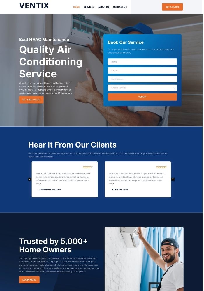 Ventix - HVAC Website