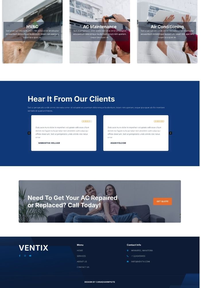 Ventix – HVAC Website