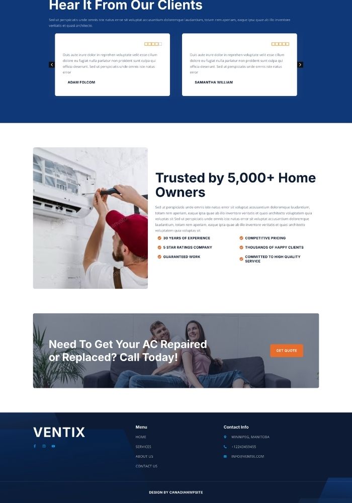 Ventix – HVAC Website